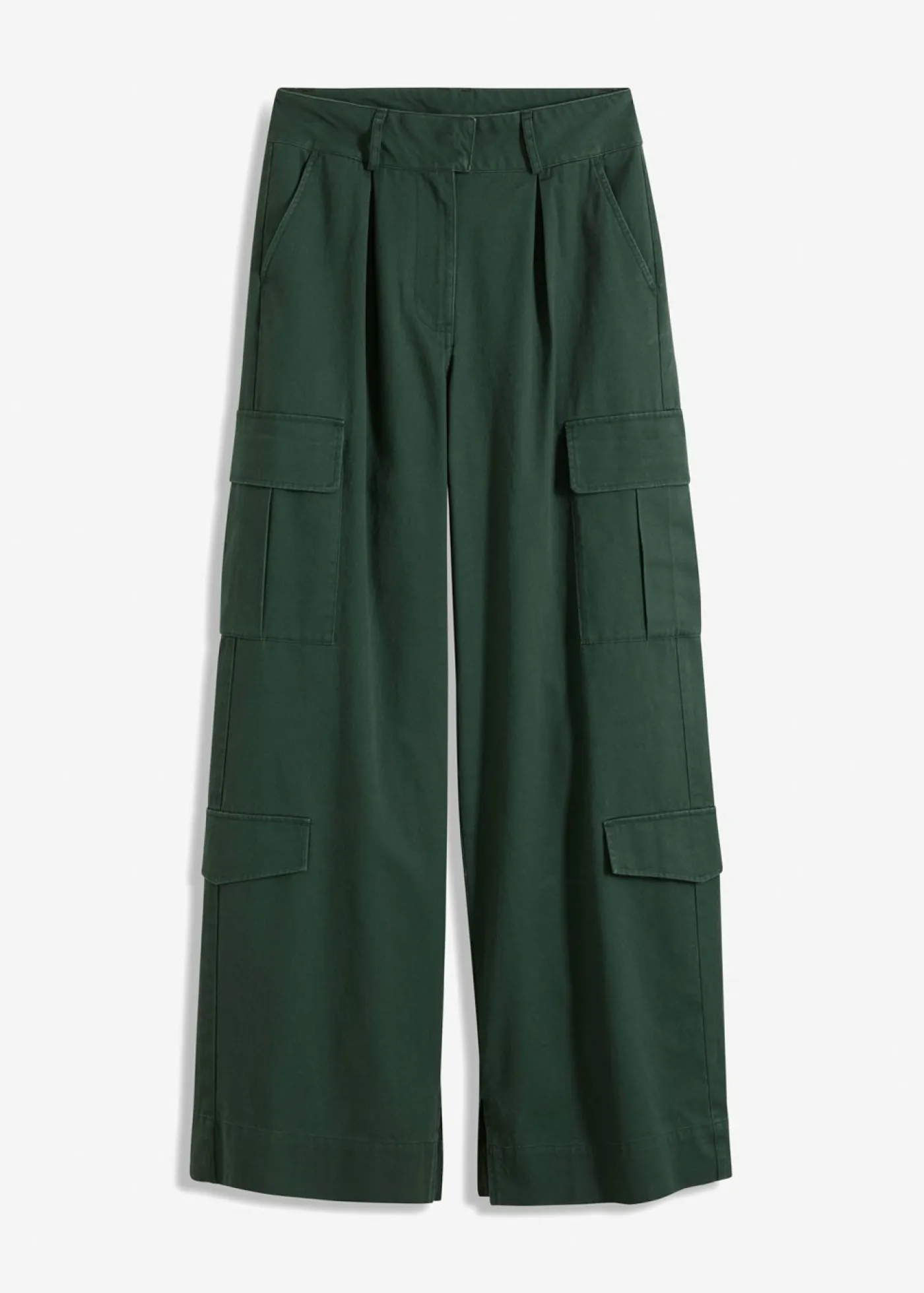 bonprix bonprix Pantalones>Pantalón tipo cargo de algodón puro verde sombra