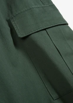 bonprix bonprix Pantalones>Pantalón tipo cargo de algodón puro verde sombra