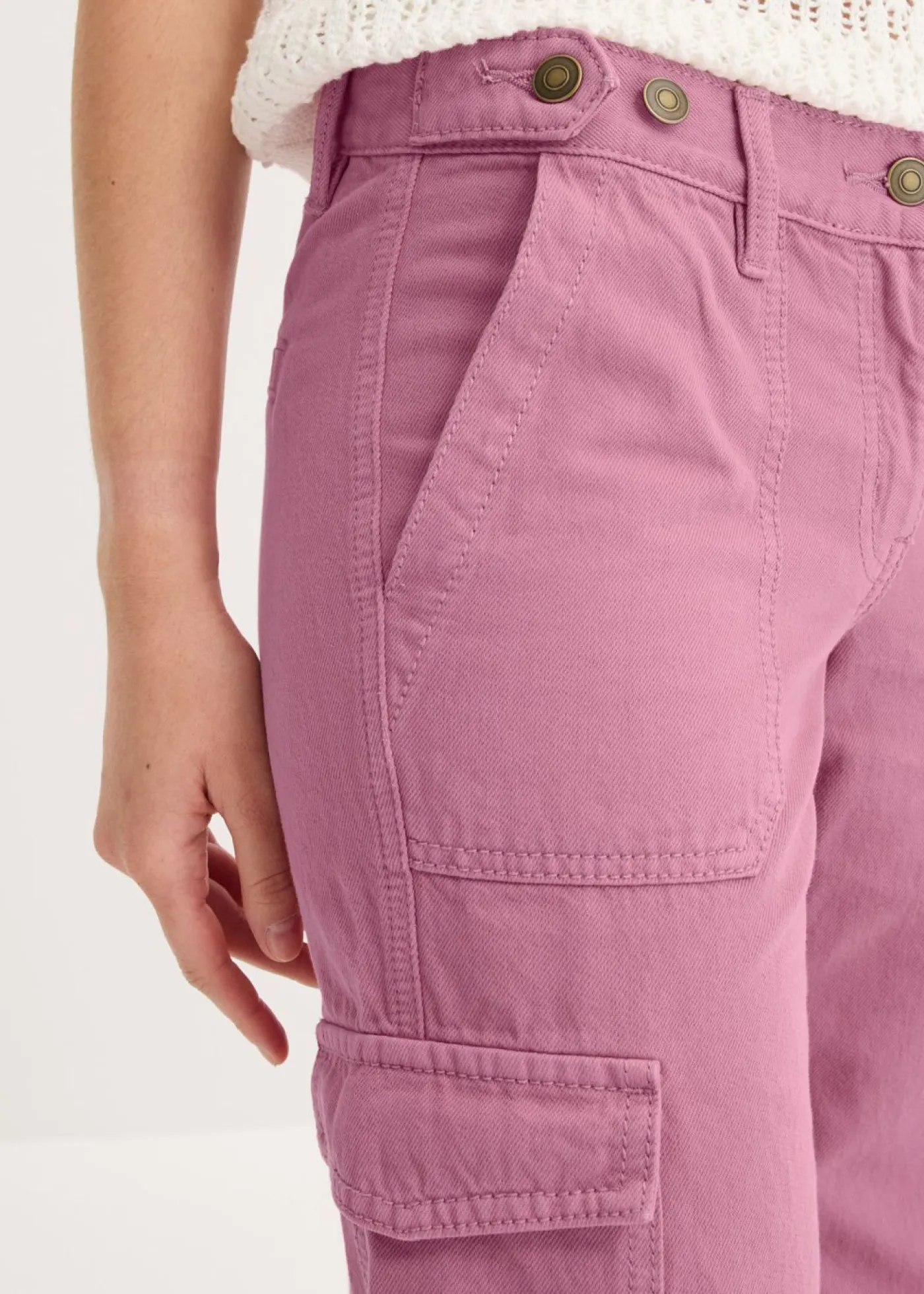 Mujer bonprix bonprix Pantalón tipo cargo de algodón puro