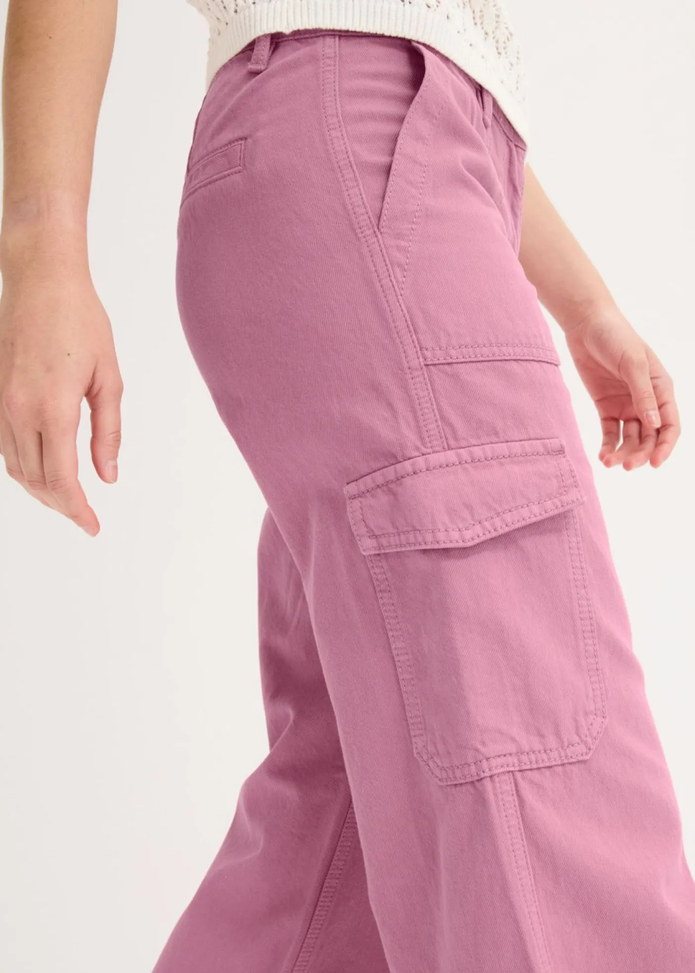 Mujer bonprix bonprix Pantalón tipo cargo de algodón puro