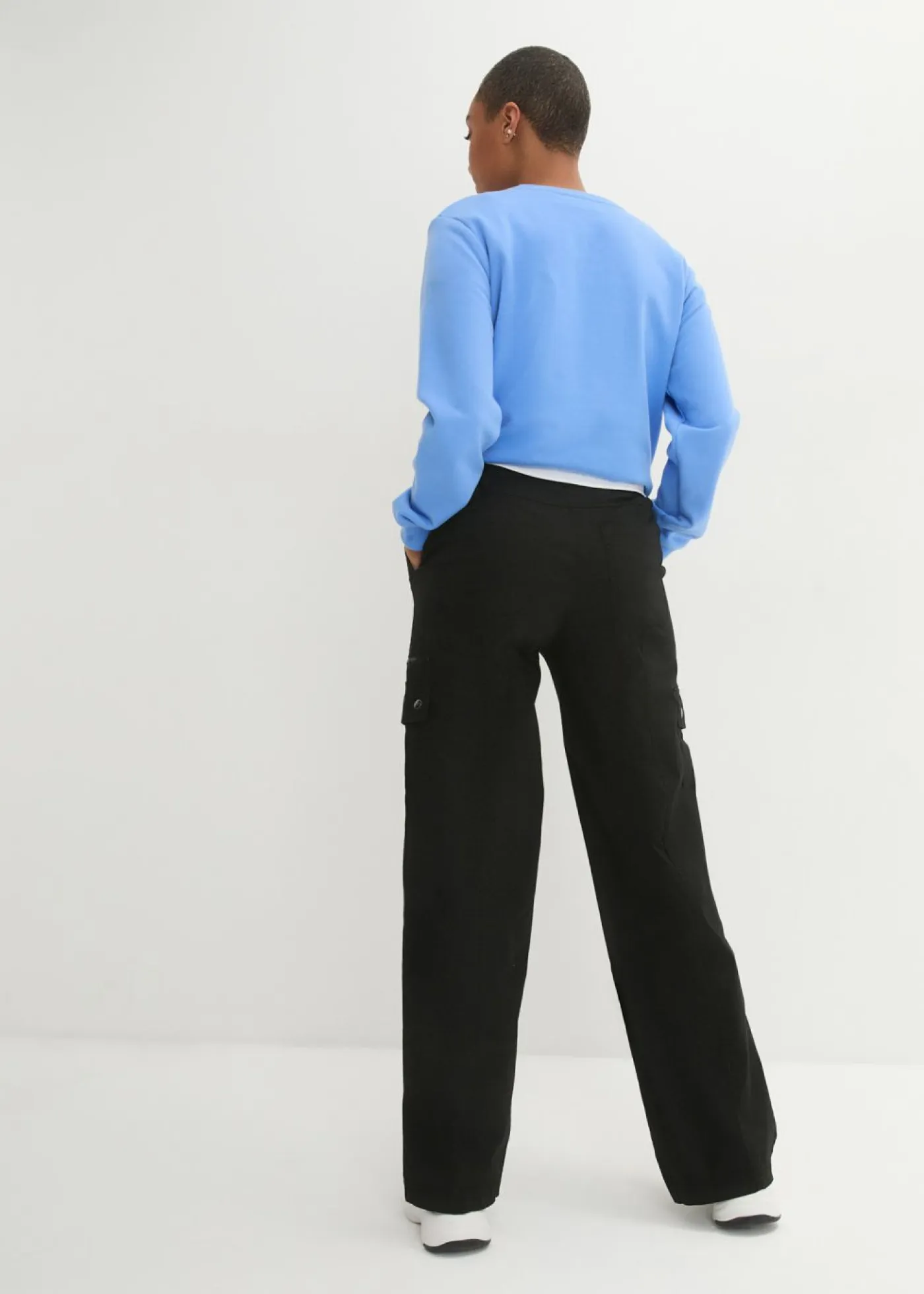 Mujer bonprix bonprix Pantalón tipo cargo de algodón, mid waist