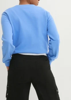 Mujer bonprix bonprix Pantalón tipo cargo de algodón, mid waist