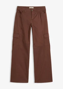 Mujer bonprix bonprix Pantalón tipo cargo de mezcla de algodón elástico
