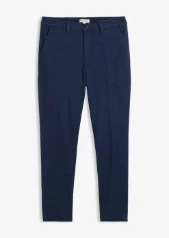 bonprix bonprix Ropa Térmica|Pantalones>Pantalón tipo chino con corte regular, forro térmico de franela y diseño tapered Azul marino