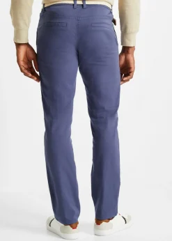Hombre bonprix bonprix Pantalón tipo chino con corte regular, cinturilla elástica, cinturón y forma recta