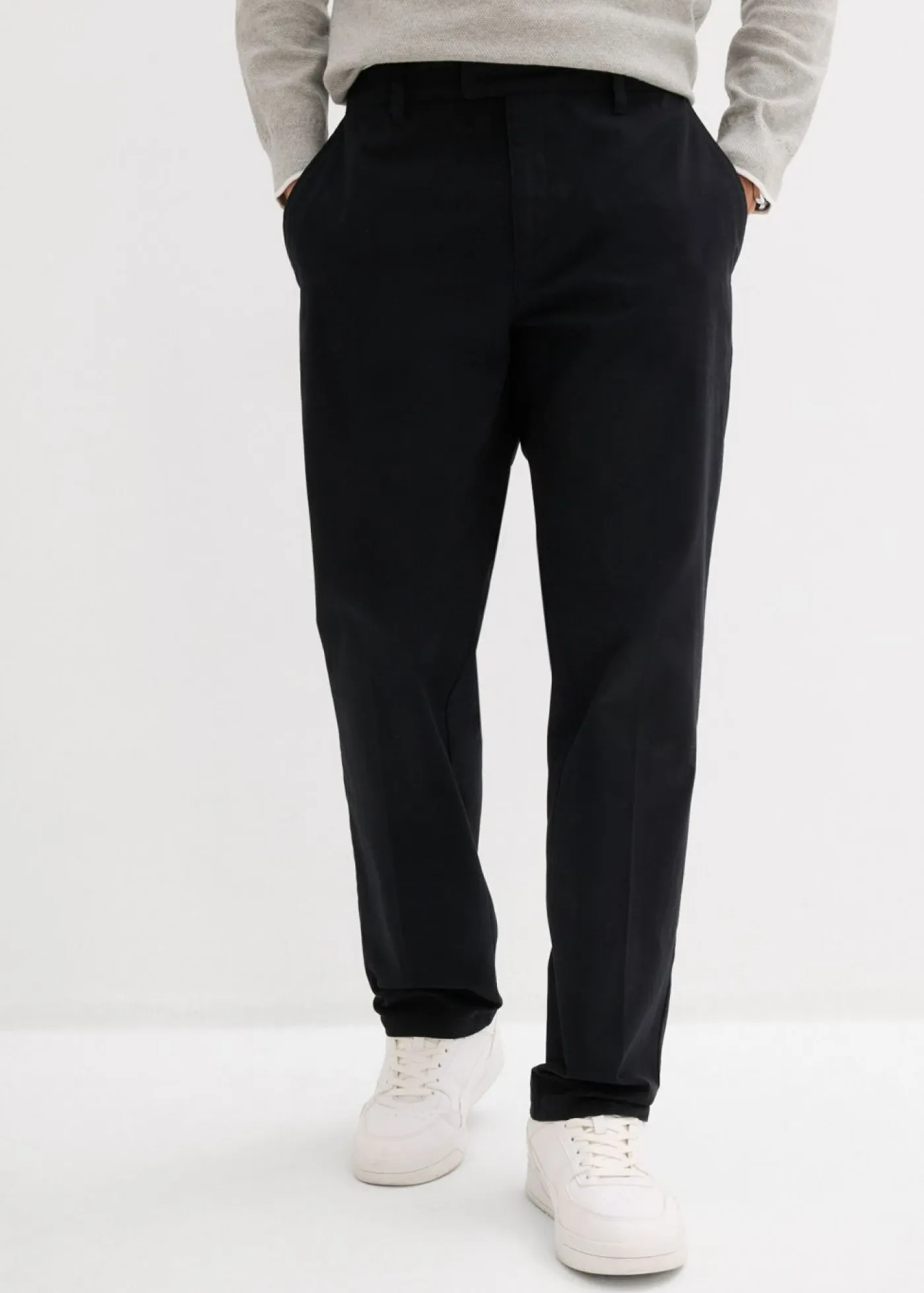 Hombre bonprix bonprix Pantalón tipo chino de algodón puro con cinturilla elástica y corte relajado