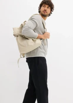 Hombre bonprix bonprix Pantalón tipo chino de algodón puro con cinturilla elástica y corte relajado