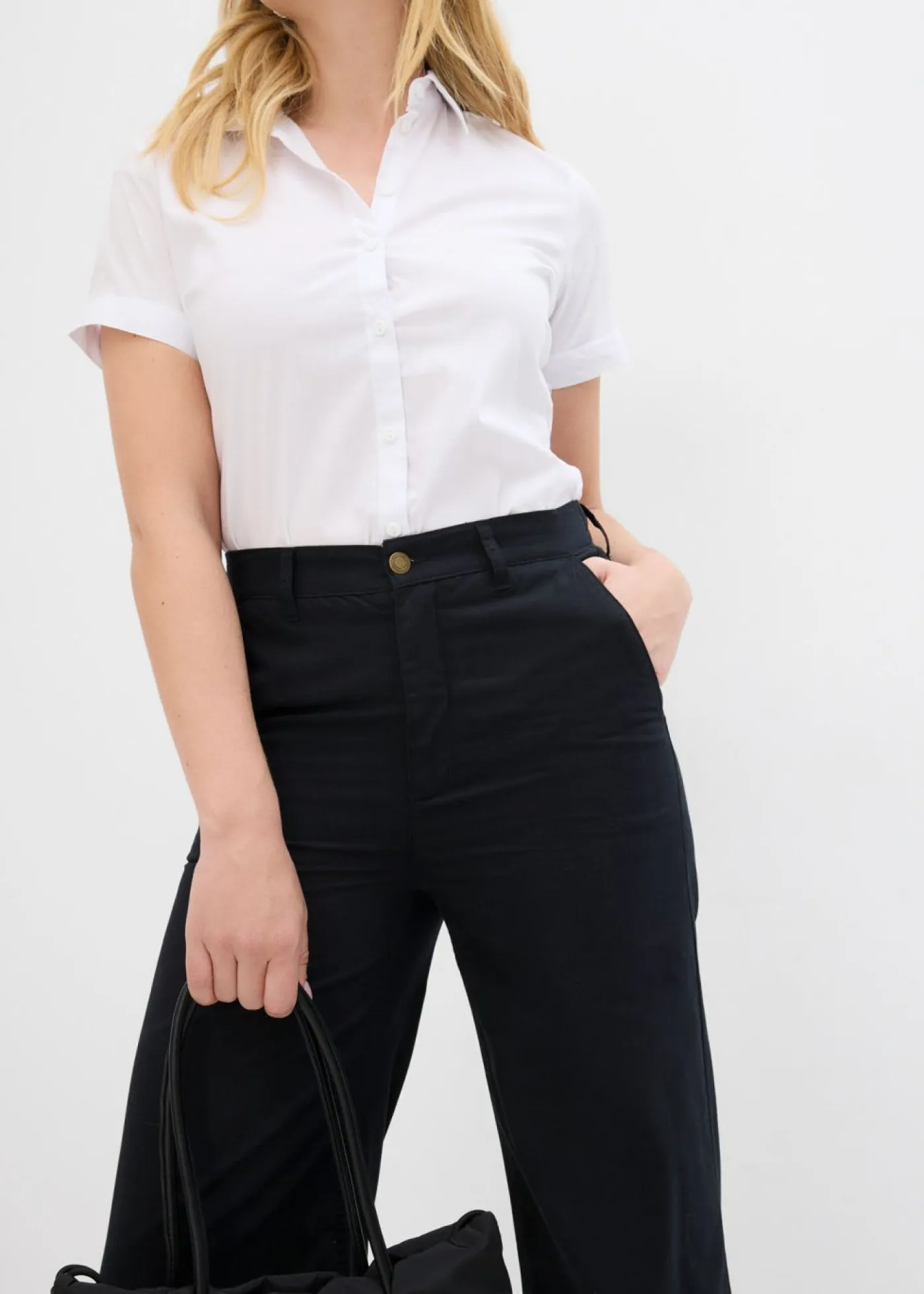 Mujer bonprix bonprix Pantalón tobillero de algodón puro