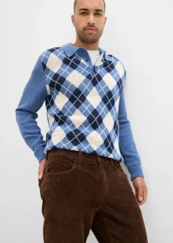 Hombre bonprix bonprix Pantalón térmico de pana con corte informal, forro de franela y diseño recto