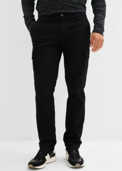 bonprix bonprix Ropa Térmica|Outdoor>Pantalón térmico elástico de corte recto y estilo cargo Negro