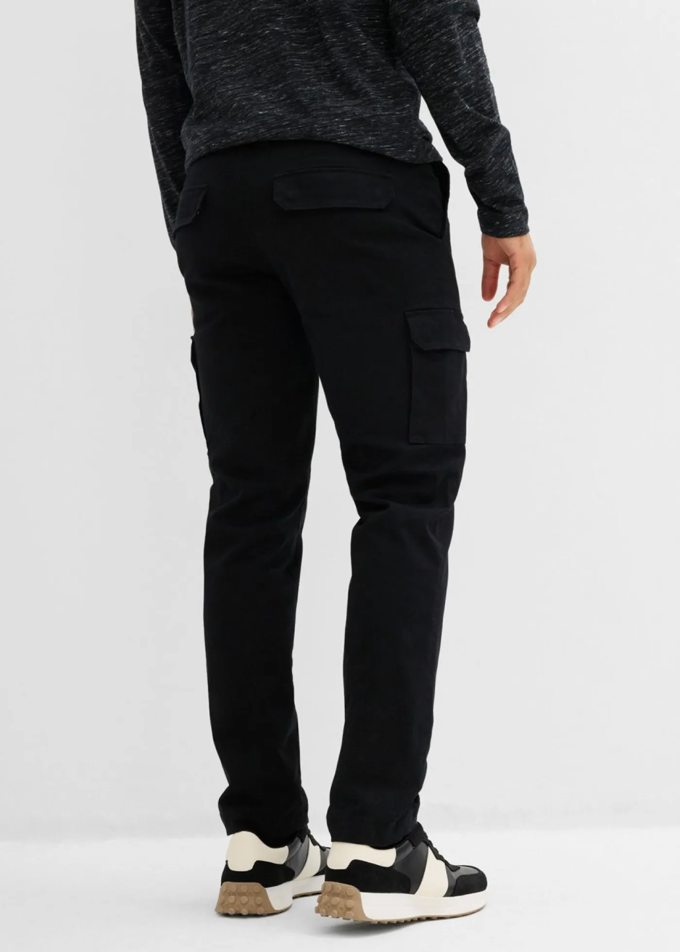 bonprix bonprix Ropa Térmica|Outdoor>Pantalón térmico elástico de corte recto y estilo cargo Negro