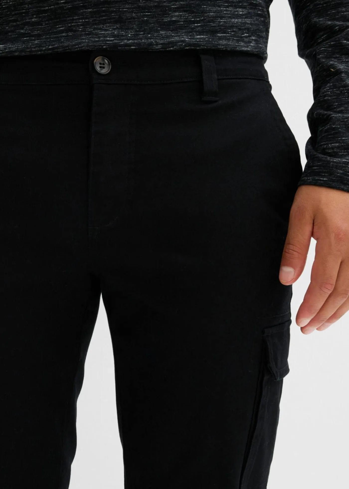 bonprix bonprix Ropa Térmica|Outdoor>Pantalón térmico elástico de corte recto y estilo cargo Negro