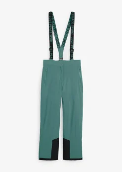 Mujer bonprix bonprix Pantalón térmico funcional de esquí con tirantes desmontables, material impermeable y corte recto