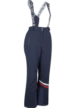 Mujer bonprix bonprix Pantalón térmico funcional de esquí con tirantes desmontables, material impermeable y corte recto