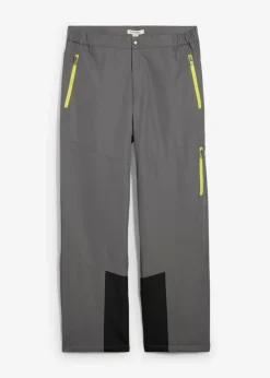 bonprix bonprix Ropa Térmica|Outdoor>Pantalón térmico funcional con material repelente al agua y corte regular gris ahumado-amarillo cítrico