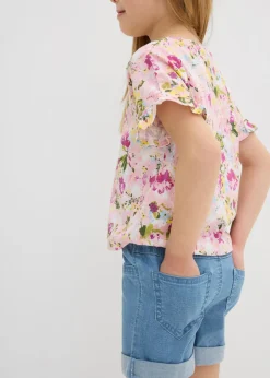 Niños bonprix bonprix Pantalón vaquero corto con talle medio