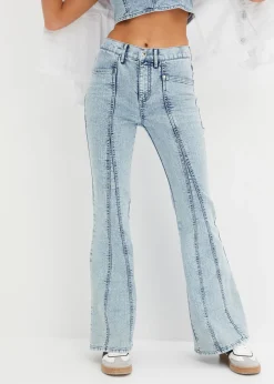 bonprix bonprix Vaqueros>Pantalón vaquero, high waist azul hielo denim