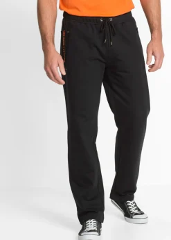 bonprix bonprix Básicos En Rebajas|Ropa Deportiva>Pantalones de chándal con prácticos bolsillos con cremallera, confeccionados en algodón orgánico Negro