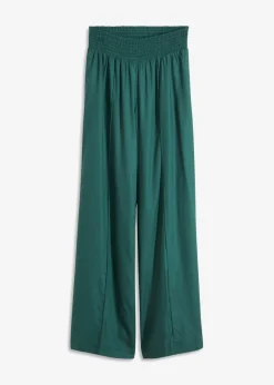 bonprix bonprix Pantalones>Pantalones slip-on de crepé de viscosa fluido verde mate
