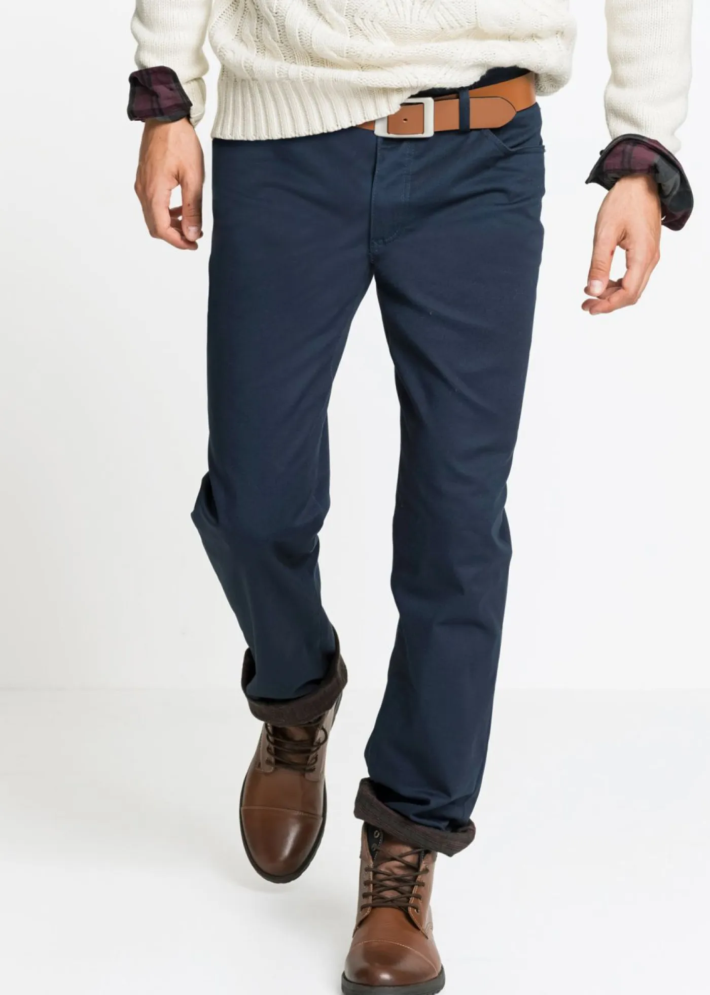 bonprix bonprix Ropa Térmica|Outdoor>Pantalones térmicos, elásticos y rectos de corte regular Azul marino