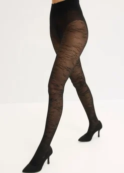 Mujer bonprix bonprix Pantis con diseño floral de rejilla