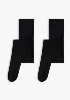 bonprix bonprix Medias, Panties Y Calcetines>Pantis de 30 den con cinturilla cómoda (2 unidades) Negro