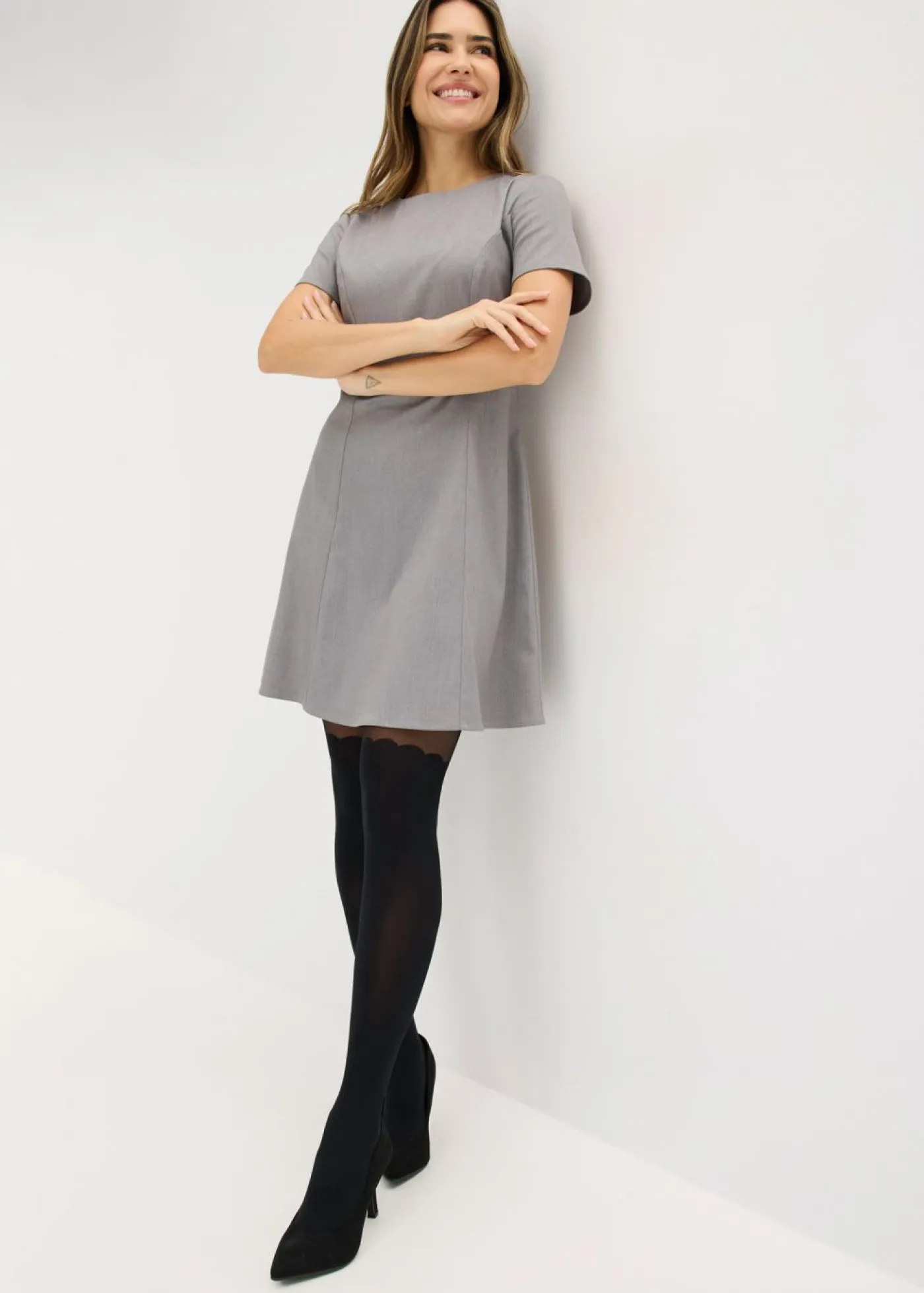 Mujer bonprix bonprix Pantis de 70 den con diseño por encima de la rodilla