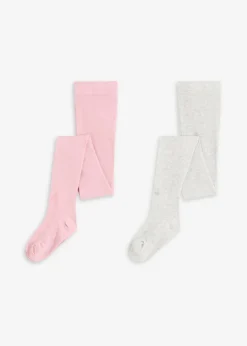 bonprix bonprix Multipack|Niña·Calcetines Y Leotardos>Pantis infantiles con lunares brillantes para la variante en color rosa (2 unidades) rosa ceniza-gris claro jaspeado