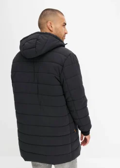 Hombre bonprix bonprix Parka acolchada con capucha y detalles de piel sintética