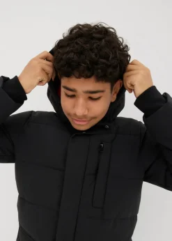 Niños bonprix bonprix Parka acolchada con detalles deportivos y capucha