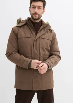 Hombre bonprix bonprix Parka acolchada con forro polar y capucha desmontable