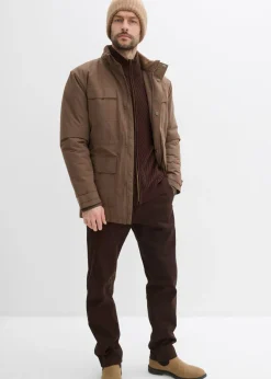 Hombre bonprix bonprix Parka acolchada con forro polar y capucha desmontable