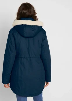 Mujer bonprix bonprix Parka acolchada con ribete de pelo sintético