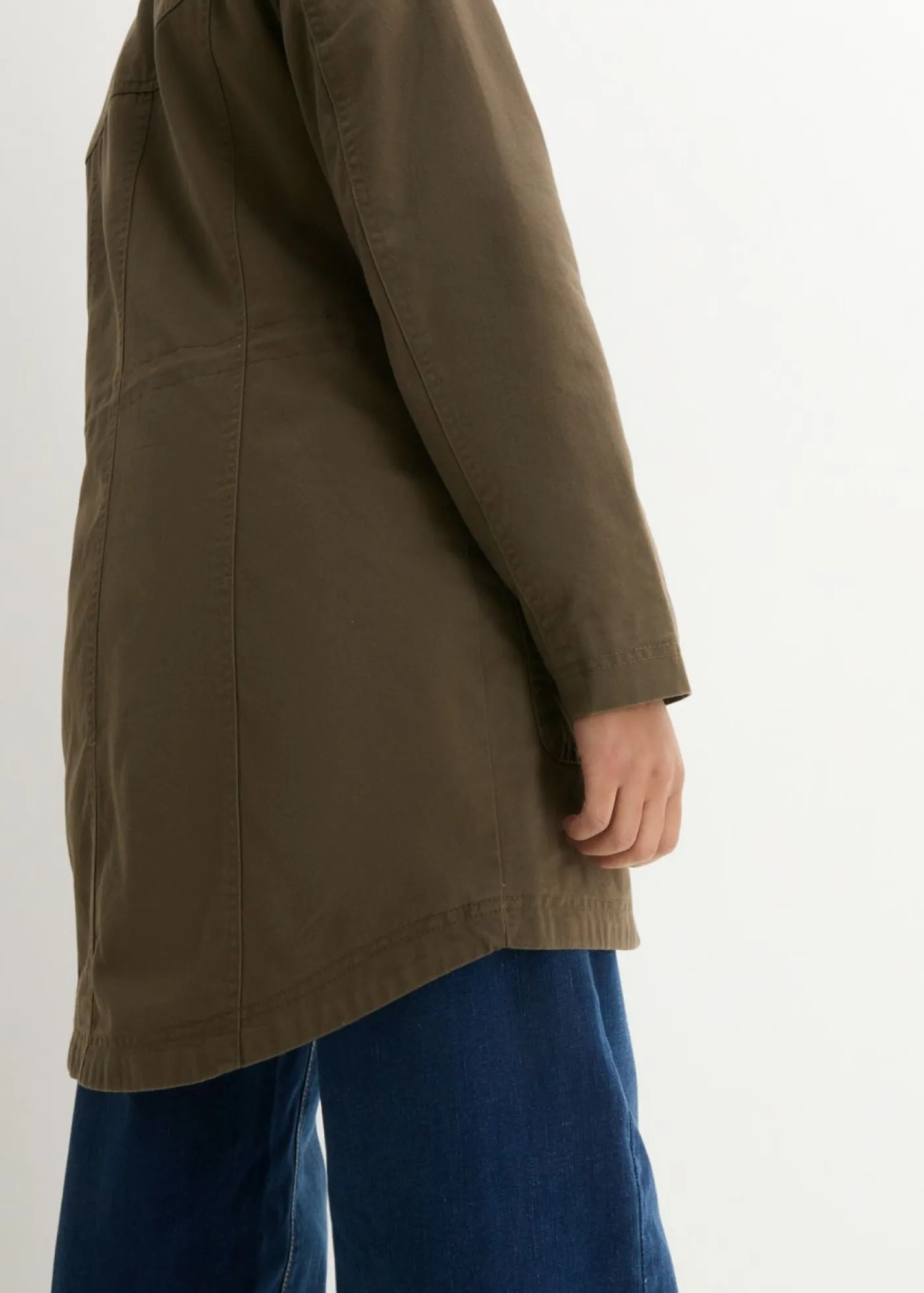 Mujer bonprix bonprix Parka corta de algodón con cuello alto, entallada