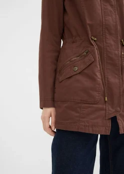 Mujer bonprix bonprix Parka corta de algodón con cuello alto, entallada
