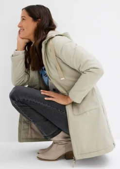 Mujer bonprix bonprix Parka de invierno ancha, con capucha y forro polar