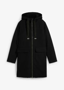 bonprix bonprix Chaquetas Y Abrigos>Parka de invierno ancha, con capucha y forro polar Negro