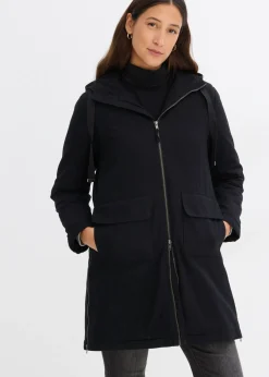 bonprix bonprix Chaquetas Y Abrigos>Parka de invierno ancha, con capucha y forro polar Negro