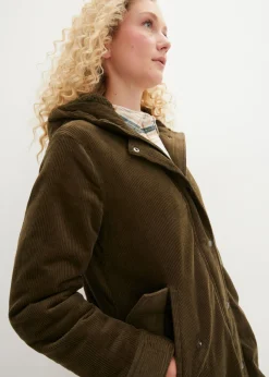 Mujer bonprix bonprix Parka de pana con forro suave