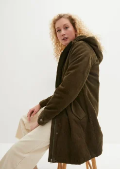 Mujer bonprix bonprix Parka de pana con forro suave