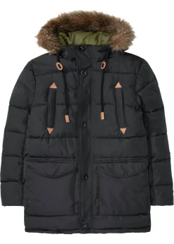 Hombre bonprix bonprix Parka funcional de invierno con capucha de pelo y detalles de piel sintética