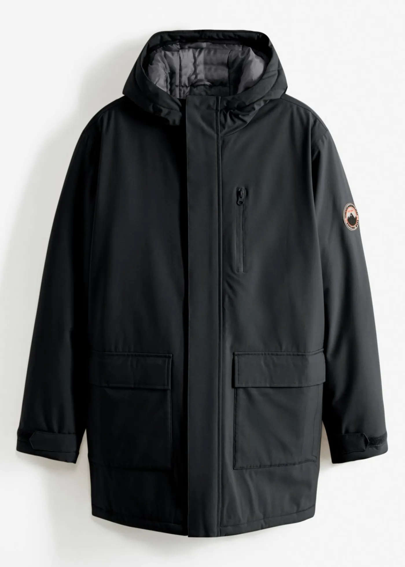 bonprix bonprix Chaquetas Y Abrigos·Chaquetas Impermeables|Chaquetas Y Abrigos·Chaquetas>Parka funcional impermeable con forro acolchado Negro