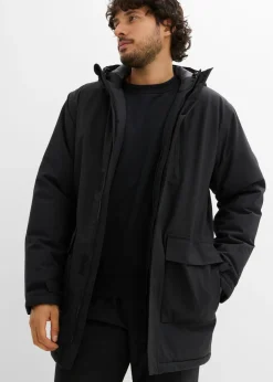 bonprix bonprix Chaquetas Y Abrigos·Chaquetas Impermeables|Chaquetas Y Abrigos·Chaquetas>Parka funcional impermeable con forro acolchado Negro