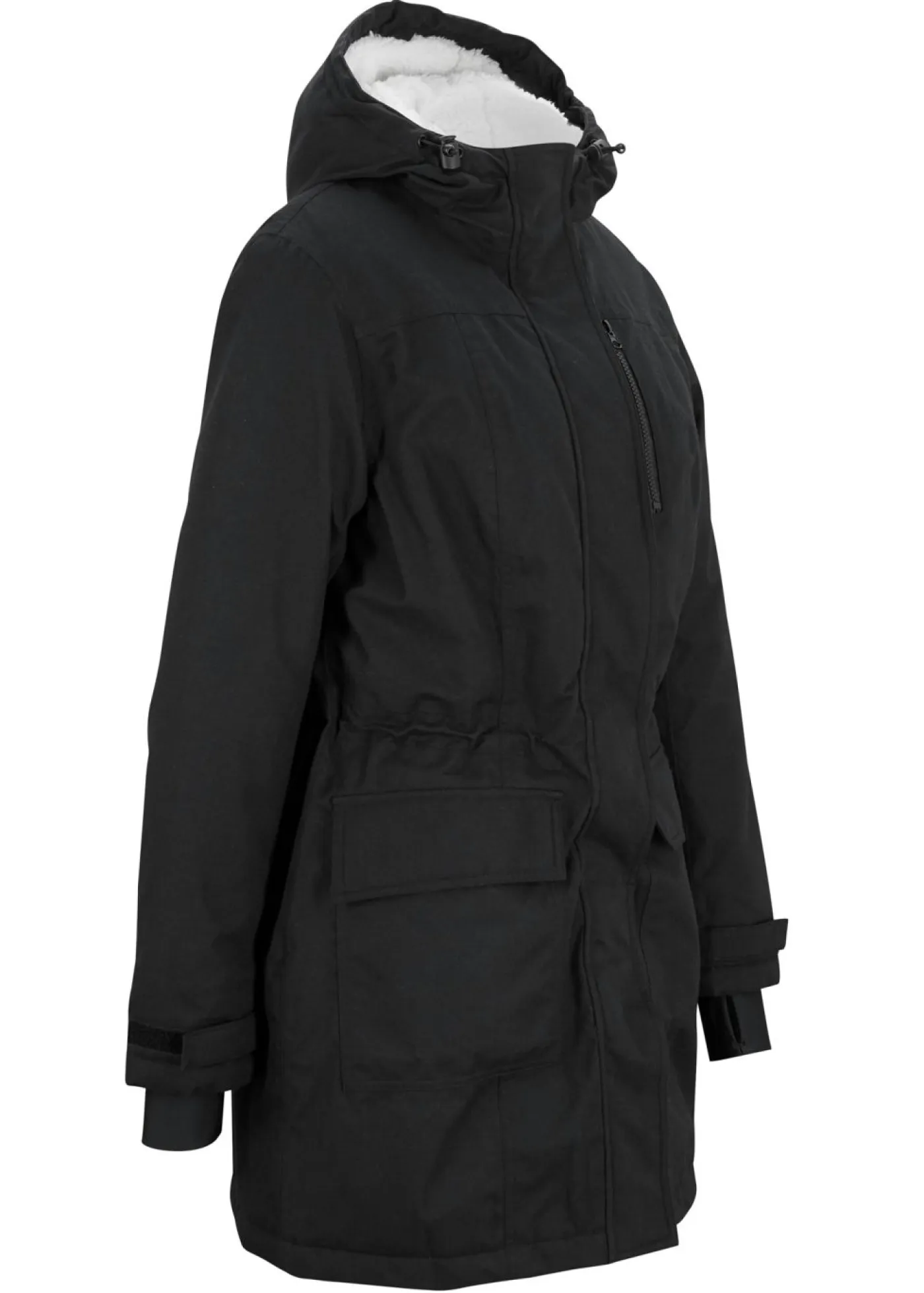 bonprix bonprix Chaquetas Y Abrigos>Parka funcional impermeable con forro de peluche en la capucha Negro