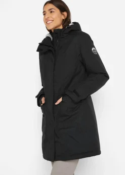 bonprix bonprix Chaquetas Y Abrigos>Parka funcional impermeable con forro de peluche en la capucha Negro