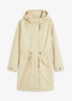 bonprix bonprix Chaquetas Y Abrigos>Parka larga con capucha Beige