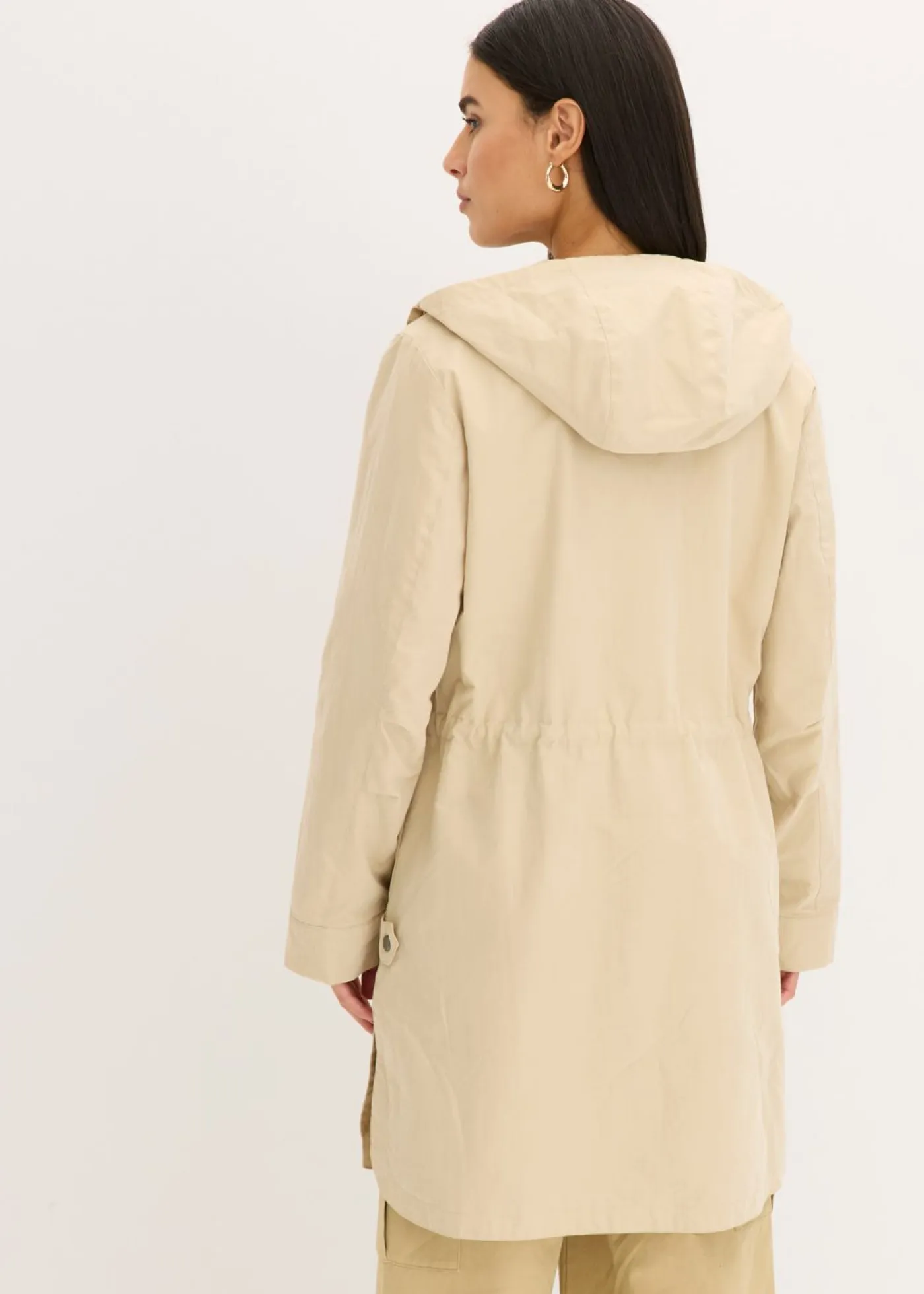 bonprix bonprix Chaquetas Y Abrigos>Parka larga con capucha Beige