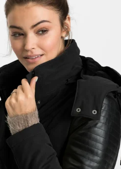 Mujer bonprix bonprix Parka larga con inserciones de piel sintética