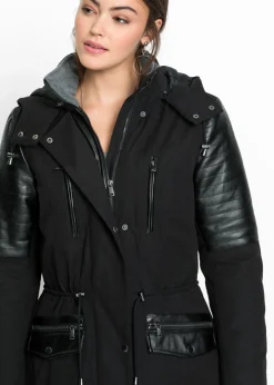 Mujer bonprix bonprix Parka larga con inserciones de piel sintética