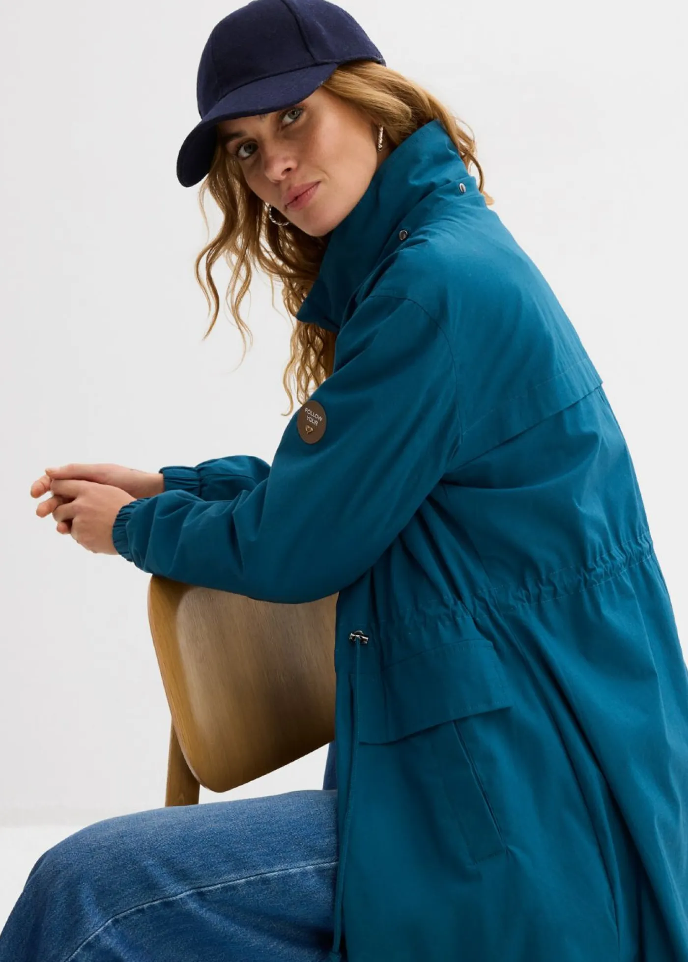 Mujer bonprix bonprix Parka tipo gabardina con bolsillos grandes